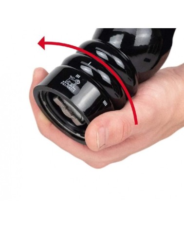 Moulin à poivre manuel en bois laqué noir H18cm