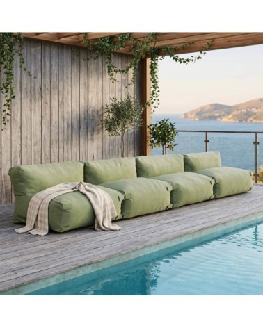 Salon de jardin modulable 4 places vert cactus