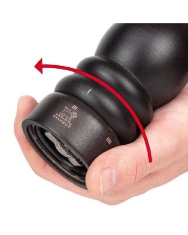 Moulin à poivre manuel en bois chocolat H22cm