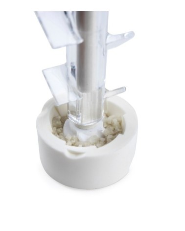 Moulin à sel humide manuel bois et acryl chocolat H14cm