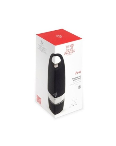 Moulin à sel électrique en ABS soft touch noir H18cm