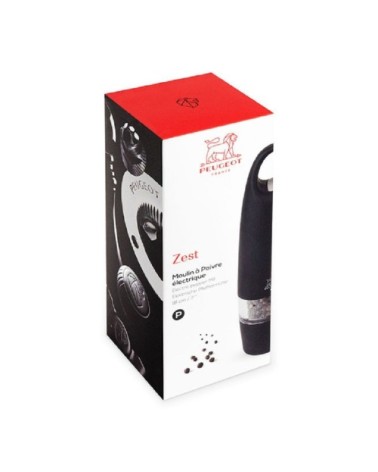 Moulin à poivre électrique en ABS soft touch noir H18cm