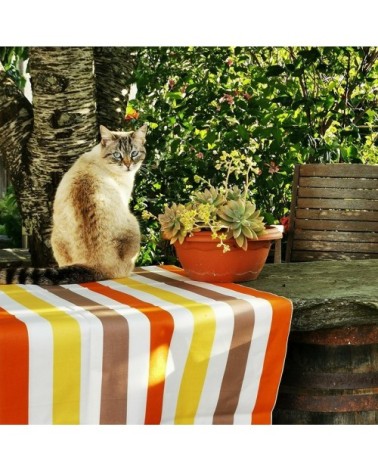 Nappe enduite rectangle 160 x 200 cm jaune