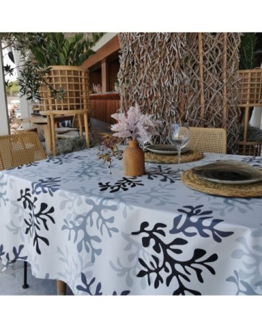 Nappe enduite rectangle 160 x 240 cm gris