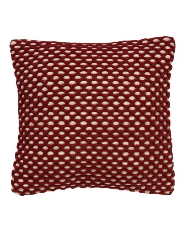 Coussin rouge 45x45 cm avec un motif à carreaux
