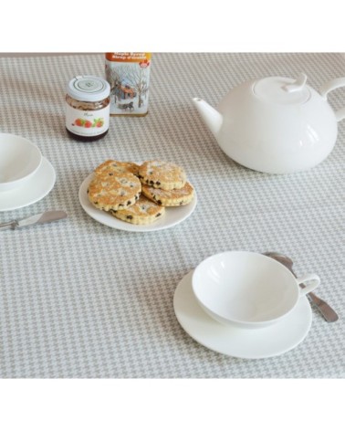 Nappe enduite ovale 160 x 240 cm blanc