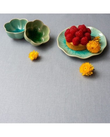 Nappe enduite ovale 160 x 240 cm gris