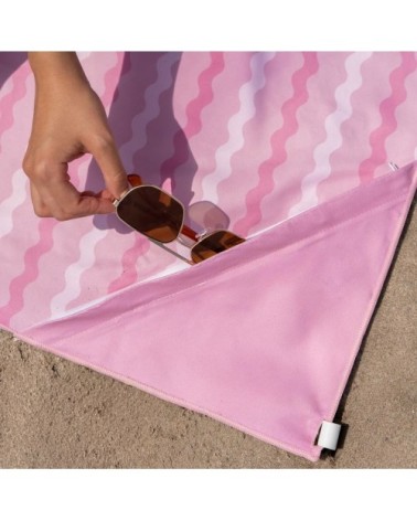 Serviette plage grande microfibre jaune