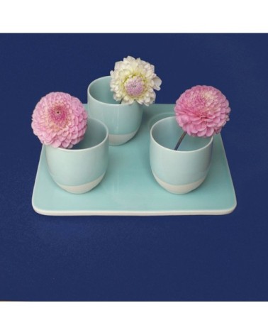 Nappe enduite rectangle 160 x 300 cm bleu