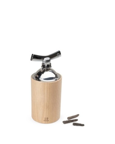 Moulin poivres longs et gros grains en bois naturel H16cm