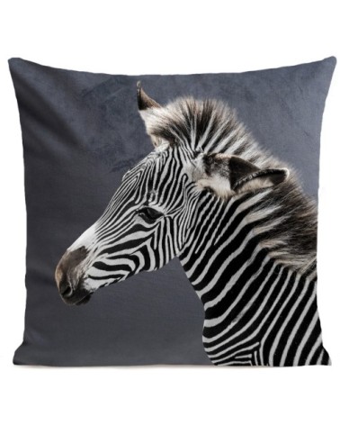 Coussin Zèbre Zebra Velours 60x60cm