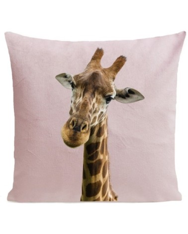 Coussin Girafe Velours 60x60cm