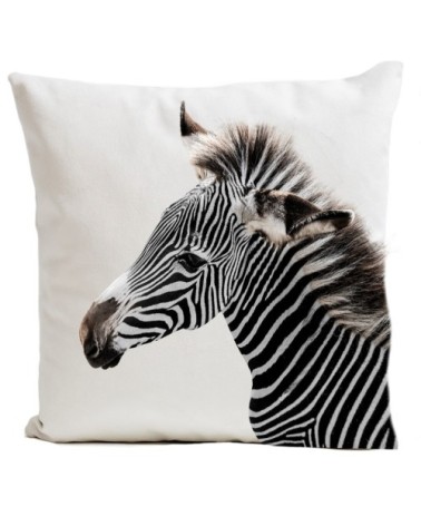 Coussin Zèbre Zebra Velours 60x60cm