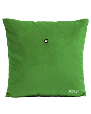 Coussin velours carré imprimé animaux vert vif 60x60