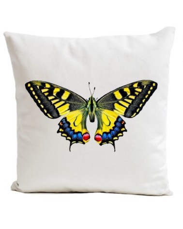 Coussin Papillon Tiger Butterfly Velours 60x60cm