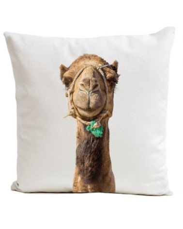 Coussin Smiling Camel Velours 40x40cm