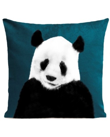 Coussin Panda Bambou Velours 60x60cm