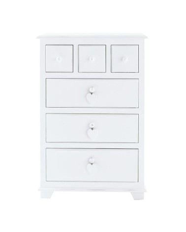 Cabinet de rangement 6 tiroirs blanc