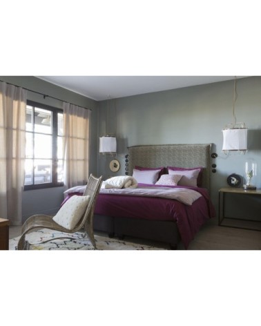 Housse de couette  en coton lie de vin 260 x 240