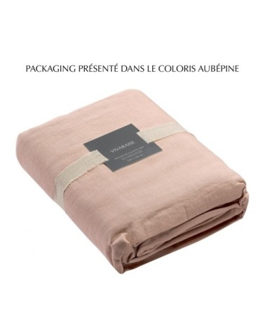 Housse de couette stonewashed  en lin caramel 240 x 220