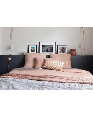 Housse de couette stonewashed  en lin aubepine 140 x 200