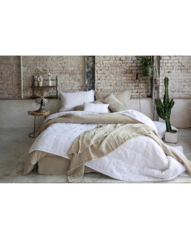 Housse de couette   en lin craie 240 x 220