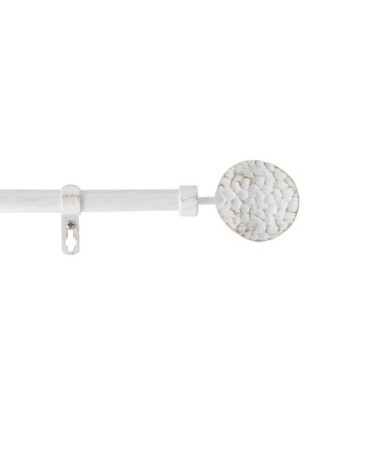 Kit tringle extensible patine blanc/or 120 à 210cm