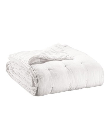 Jeté de lit   en lin blanc 180 x 260