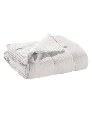 Chemin de lit stonewashed Zeff en lin craie 90 x 240