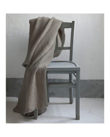 Jete  en coton tourterelle 260 x 260