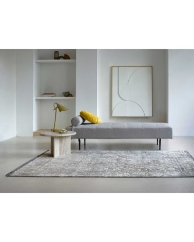 Tapis tissé fin Vintage beige gris pour salon, chambre 225x160