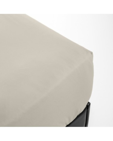 Drap housse grands bonnets percale bleu 180x200