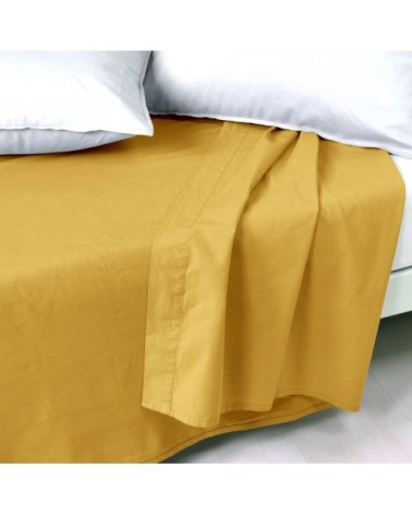 Drap plat en Coton Curry 240x300 cm cm