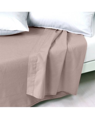 Drap plat en Coton Rose 270x300 cm cm