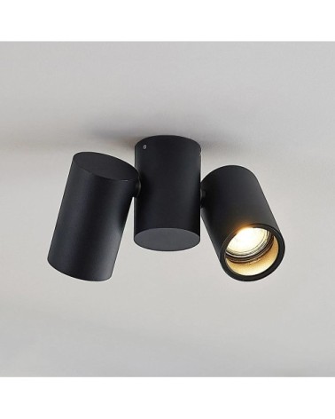 Plafonnier en aluminium noir