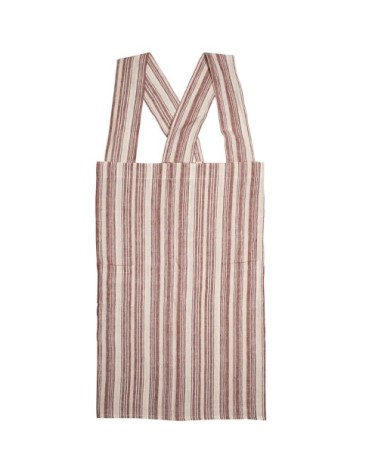 Tablier japonais en lin lavé  cardinal Taille unique