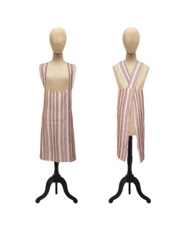 Tablier japonais en lin lavé  cardinal Taille unique