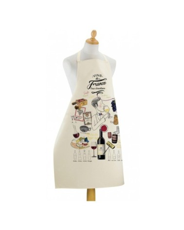 Grand tablier de cuisine crus d'excellence en coton écru 72 x 96