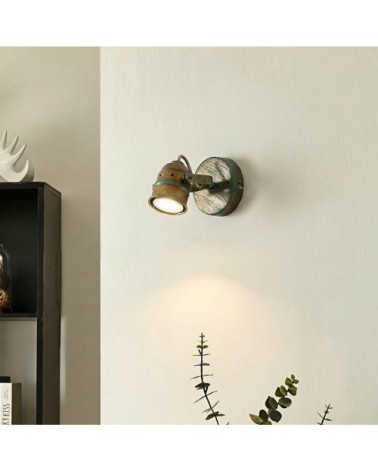 Applique murale en métal bronze