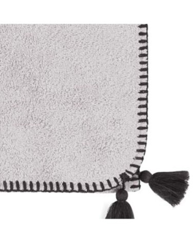 Serviette de toilette en coton bio  gris perle 50x90 cm