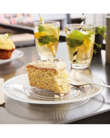 Assiette plate en verre transparent D27cm