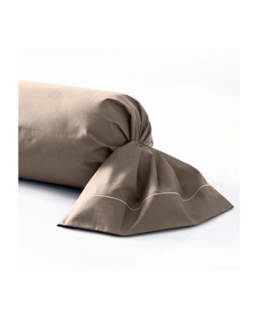 Taie de traversin en Percale Taupe 2* 140 cm cm