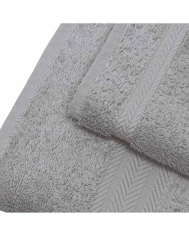 Serviette de toilette 550 gr/m²  gris perle 50x100 cm