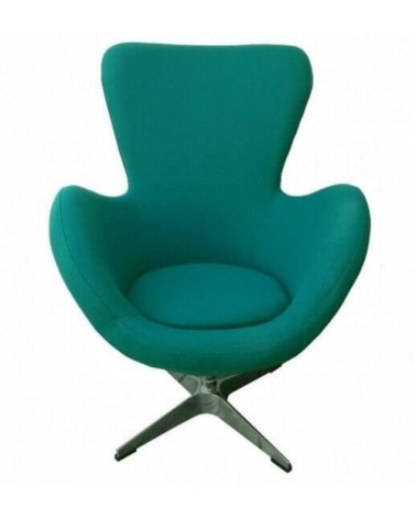 Fauteuil en tissu turquoise