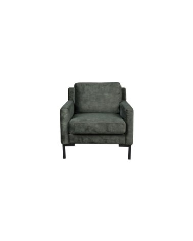 Fauteuil en tissu vert kaki