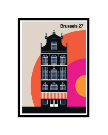 Affiche d'art avec Cadre bois noir - 50 x 70 cm