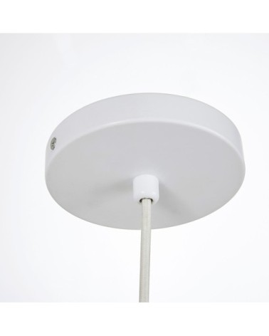 Suspension en rotin blanc tressé à la main