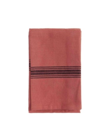 Lot de 3 torchons coton  marsala 50x70 cm