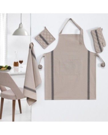 Lot de 3 torchons coton  ficelle 50x70 cm