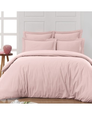 Housse de couette en percale coton  poudre 140x200 cm